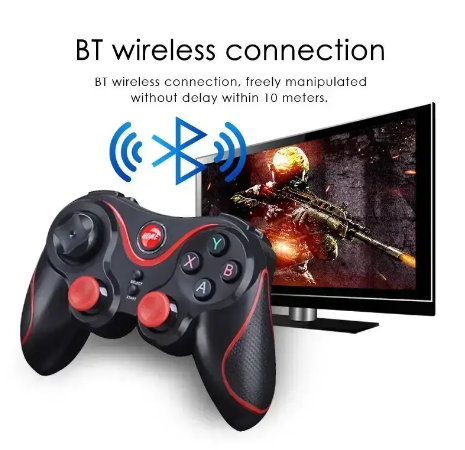 Ігровий бездротовий Bluetooth джойстик Android UKC Gen Game V8 Black/Red 0567 фото