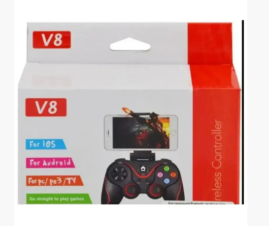 Ігровий бездротовий Bluetooth джойстик Android UKC Gen Game V8 Black/Red 0567 фото