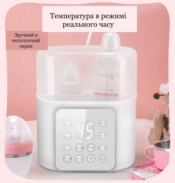 Портативный подогреватель и стерилизатор бутылочек 8-в-1 Smart Care &ndash; быстрый двойной подогрев, точный контроль температуры для грудного молока/смеси 4000 фото