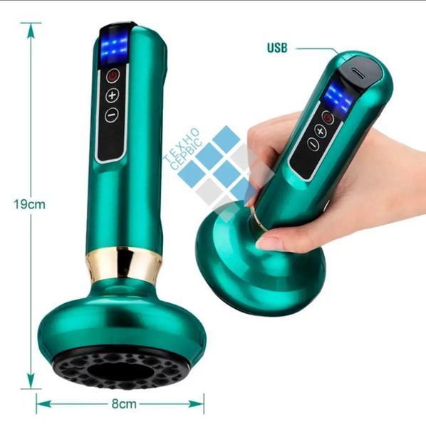 Ергономічний масажер Cupping Massager GREEN для глибокого розслаблення та догляду за тілом 0796 фото