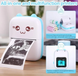 Портативный детский термопринтер Mini Printer Blue для смартфона с Bluetooth 0498 фото 2