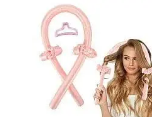 Стрічка &ndash; бігуді для холодної завивки волосся та створення локонів, Рожева 0088 фото