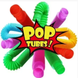Пластиковые эластичные трубки Fidget Pop Tube 12 шт, сенсорная антистресс игрушка для детей 0568 фото 2