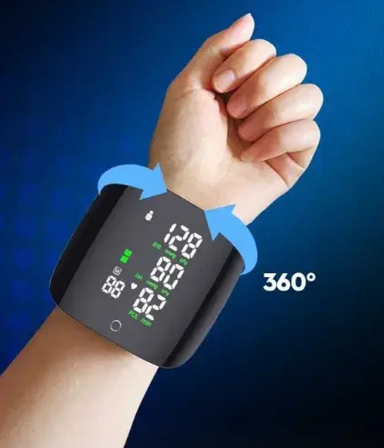 Автоматический тонометр на запястье Blood Pressure Monitor с памятью на 99 замеров 0758 фото