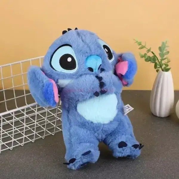Игрушка Стич плюшевая дышащая со звуком, мягкой подсветкой и эффектом спокойного дыхания 0904 фото