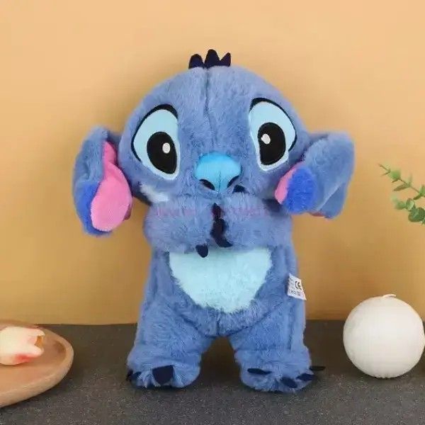 Игрушка Стич плюшевая дышащая со звуком, мягкой подсветкой и эффектом спокойного дыхания 0904 фото