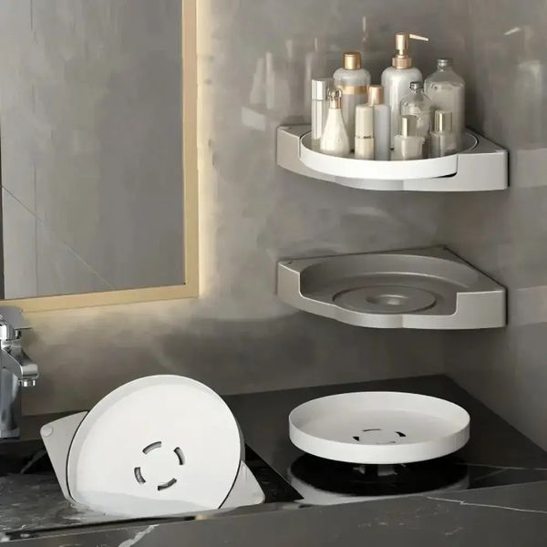 Багатофункціональна поворотна полиця Multi Functional Rotational Tray для зручного зберігання та організації 0798 фото